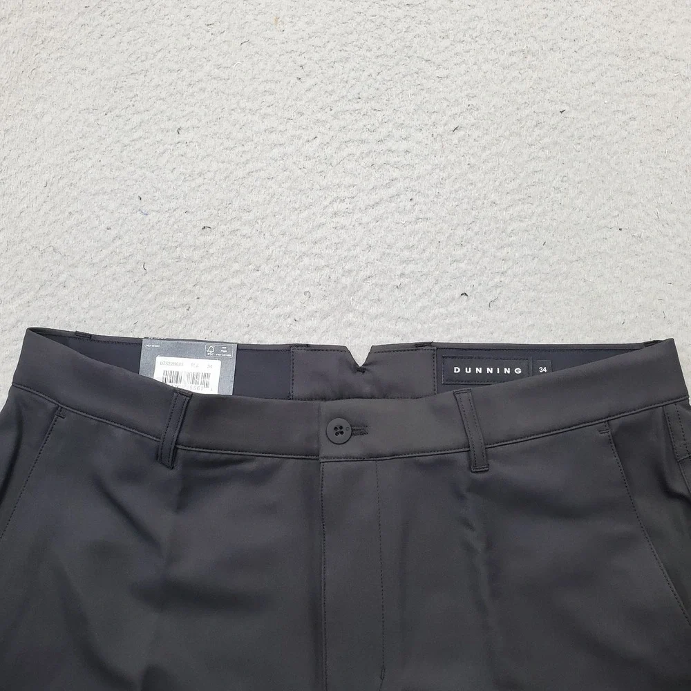 Dunning Golf Shorts Mens 34 Black Player Fit Woven Performance Stretch D7S22H623